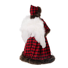 Load image into Gallery viewer, 16&quot;H Christmas Red Plaid Angel Tree Topper
