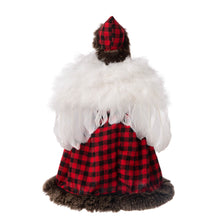 Load image into Gallery viewer, 16&quot;H Christmas Red Plaid Angel Tree Topper
