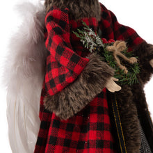 Load image into Gallery viewer, 16&quot;H Christmas Red Plaid Angel Tree Topper
