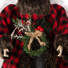 Load image into Gallery viewer, 16&quot;H Christmas Red Plaid Angel Tree Topper
