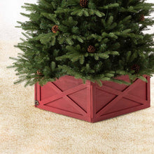 Load image into Gallery viewer, 22.09&quot;L Red Wooden Christmas Tree Collar
