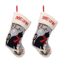 Load image into Gallery viewer, 2PK Hooked Stocking, Cat
