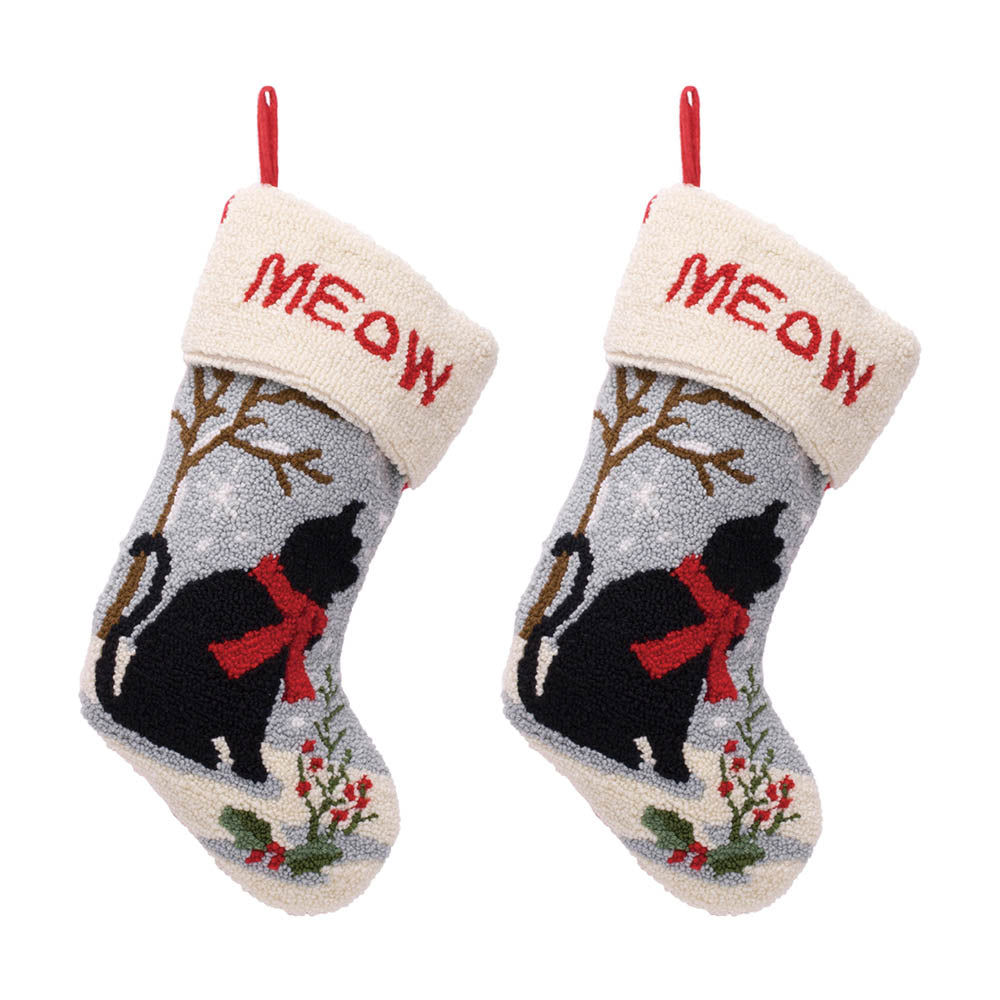 2PK Hooked Stocking, Cat