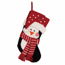 Load image into Gallery viewer, 3D Hooked Stocking, Penguin &amp; Reindeer, Set of 2
