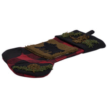 Load image into Gallery viewer, 2PK Plaid Stocking w/Rug Hooked (Bear)
