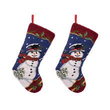 Load image into Gallery viewer, 2PK  Hooked Stocking, Snowman
