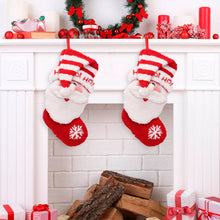 Load image into Gallery viewer, 2PK Hooked Stocking, 3D Santa
