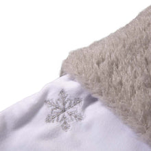 Load image into Gallery viewer, 21&quot;L White Fleece with Christmas Tree and Snowflake Stocking
