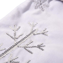 Load image into Gallery viewer, 21&quot;L White Fleece with Christmas Tree and Snowflake Stocking
