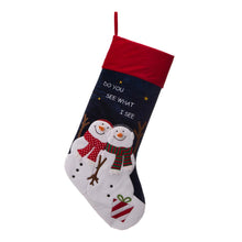 Load image into Gallery viewer, 36&quot;L Velvet 3D Snowman Oversized Stocking
