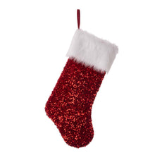 Load image into Gallery viewer, 21&quot;L Red Sequin Christmas Stocking
