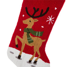 Load image into Gallery viewer, Reindeer &amp; Fox Hooked Stocking, Set of 2
