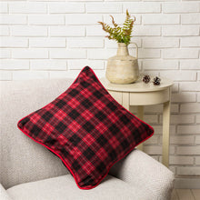 Load image into Gallery viewer, 2PK Farmhouse Red &amp; Black Plaid Pillow Cover
