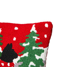 Load image into Gallery viewer, 14&quot;L Hooked Christmas Cat Throw Pillow
