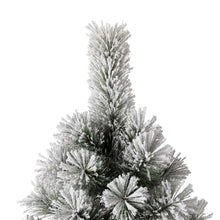 Load image into Gallery viewer, 6ft Pre-Lit Snow Flocked Pencil Pine Artificial Christmas Tree with 300 Warm White Lights
