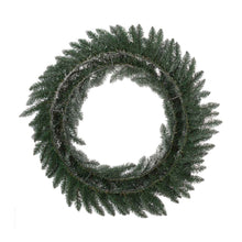 Load image into Gallery viewer, 36&quot;D Oversized Pre-Lit Snow Flocked Christmas Wreath with 60 Warm White Lights
