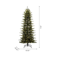 Load image into Gallery viewer, 7.5ft Pre-Lit Green Pencil Pine Artificial Christmas Tree with 450 Warm White Lights
