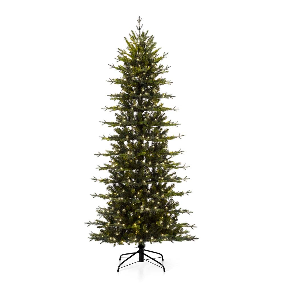 7.5ft Pre-Lit Green Pencil Pine Artificial Christmas Tree with 450 Warm White Lights