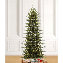 Load image into Gallery viewer, 7.5ft Pre-Lit Green Pencil Pine Artificial Christmas Tree with 450 Warm White Lights
