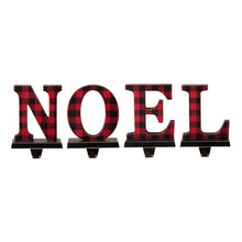 Load image into Gallery viewer, Metal &quot;NOEL&quot; Christmas Stocking Holder Set of 4
