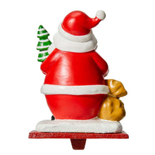 Load image into Gallery viewer, 6.5&quot;H Resin Santa, Snowman, Penguin Stocking Holders, Set of 3
