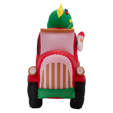 Load image into Gallery viewer, 7ft Lighted Santa Claus On Pick Up Truck Inflatable Decor
