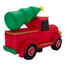 Load image into Gallery viewer, 7ft Lighted Santa Claus On Pick Up Truck Inflatable Decor
