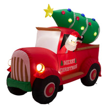 Load image into Gallery viewer, 7ft Lighted Santa Claus On Pick Up Truck Inflatable Decor
