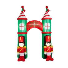 Load image into Gallery viewer, 10 ft Lighted Inflatable Arch Gate with Soldiers Décor
