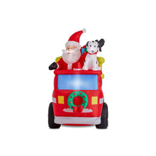 Load image into Gallery viewer, 7 ft Lighted Inflatable Santa in Truck  Décor
