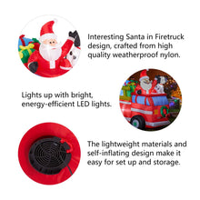 Load image into Gallery viewer, 7 ft Lighted Inflatable Santa in Truck  Décor
