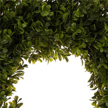 Load image into Gallery viewer, 24&quot;L Bamboo Basket with 18&quot;D Boxwood Wreath
