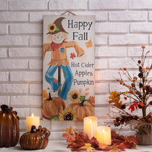 Load image into Gallery viewer, 24&quot;H Fall Wooden Scarecrow Hanging Decor
