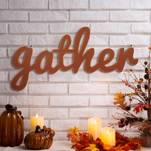 Load image into Gallery viewer, 36&quot;L Fall Wooden &quot;gather&quot; Word Wall Hanging Decor
