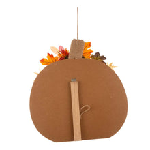 Load image into Gallery viewer, 20.28&quot;H Fall Wooden Pumpkin with Floral Standing / Hanging Decor (Two Function)
