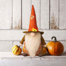 Load image into Gallery viewer, 24&quot;H Fall Fabric Gnome Standing Decor
