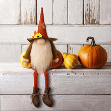 Load image into Gallery viewer, 24&quot;H Fall Fabric Gnome Shelf Sitter Decor
