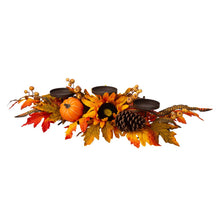 Load image into Gallery viewer, 24&quot;L Metal Candle Holder or Centerpiece with Sunflower Floral
