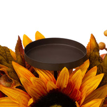 Load image into Gallery viewer, 24&quot;L Metal Candle Holder or Centerpiece with Sunflower Floral
