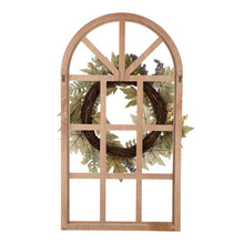 Load image into Gallery viewer, 22&quot;D Pumpkin Wreath with 36&quot;H Wooden Window Frame
