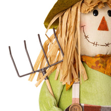 Load image into Gallery viewer, Fall Fabric Couple Scarecrow Shelf Sitter
