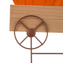 Load image into Gallery viewer, 26.38&quot;H Fall Metal/Wooden Pumpkin Cart Yard Stake/Hanging Decor
