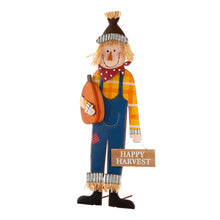 Load image into Gallery viewer, 36&quot;H Fall Metal Scarecrow Yard Stake/Standing/Hanging Sign
