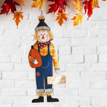 Load image into Gallery viewer, 36&quot;H Fall Metal Scarecrow Yard Stake/Standing/Hanging Sign
