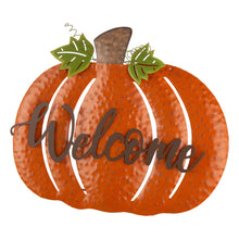 Load image into Gallery viewer, 29.72&quot;H Fall Metal Pumpkin Yard Stake/Standing/Hanging Sign
