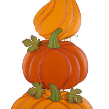 Load image into Gallery viewer, 42&quot;H 3 in 1 Metal Pumpkin Yard Stake or Hanging Decor
