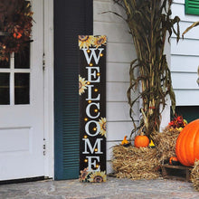 Load image into Gallery viewer, 42&quot;H Fall Lighted Wooden &quot;WELCOME&quot; Porch Board Sign
