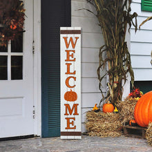 Load image into Gallery viewer, 42&quot;H Fall Wooden &quot;WELCOME&quot; Porch Board Sign
