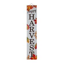 Load image into Gallery viewer, 42&quot;H Fall Lighted Wooden &quot;Happy HARVEST&quot; Porch Board Sign
