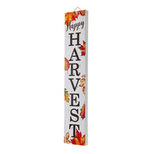 Load image into Gallery viewer, 42&quot;H Fall Lighted Wooden &quot;Happy HARVEST&quot; Porch Board Sign
